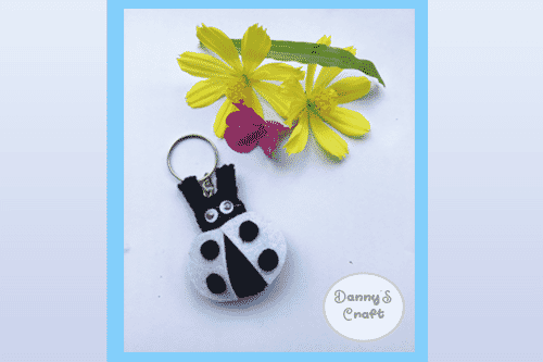 Kids Handmade Key Rings Ladybug Key Rings Cute Cartoon Lady Bug Felt Handmade